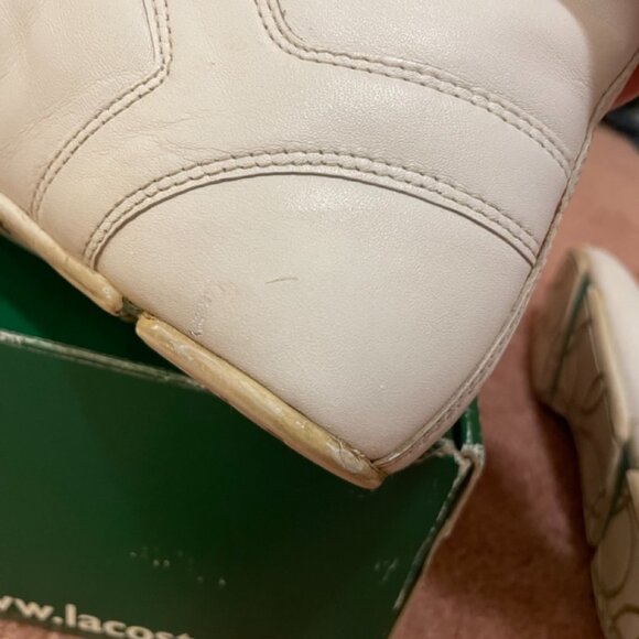 Y2K Lacoste White Leather Sneaker High Top GUC - Picture 11 of 14